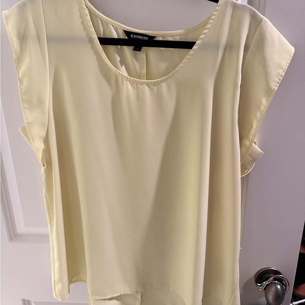 Express Women's Yellow Top